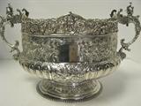 Victorian, Sterling Silver Hand Chased Bowl