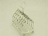 A Fine, Large Antique Victorian English Sterling Silver Toast / Letter Rack