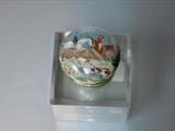Fox Hunt Painting On Porcelain Inkwell