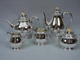 SILVER ART MODERNE 5 PC COFFEE SERVICE