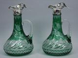 Sterling Silver And Cut Glass Decanters