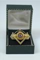 Antique American 14k Gold And Amethyst Pin