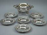 Sterling Turtle Soup Tureen And Bowls