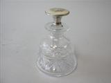 Cut Crystal & Enameled Sterling Perfume Bottle