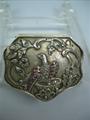 Antique Jeweled Silver Gilt Pill Box