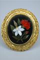 Antique 18k Gold Pietra Dura Brooch
