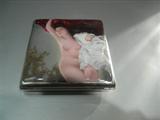 Silver And Enamel Female Nude Cagarette Case box