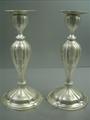 Pair Antique Sterling Silver Candlesticks
