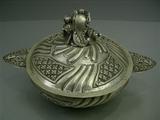 Antique European Silver Covered Bowl