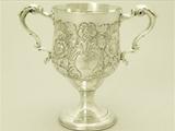 An Antique George III Irish Sterling Silver Two-Handled Cup
