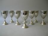 8 American Sterling Water Goblets