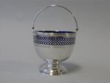 Tiffany Sterling Silver & Cobalt Sugar Basket