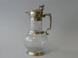 Antique English Sterling And Crystal Wine Decanter