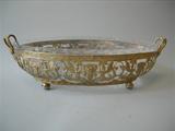 European Silver Gilt And Etched Glass Centerpiece