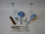 10 Pc. Cartier Enamel on Sterling Vanity Set