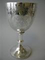 Substantial Antique English Sterling Wine Goblet