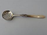 English Sterling Silver And Mother Of Pearl Sifter