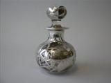 Silver Overlay Art Nouveau Perfume Bottle