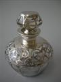 Silver Overlay Perfume Bottle American