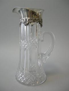 Gorham Sterling Mounted Cut Glass Pitcher
