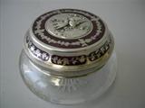 French Enamel And Silver Mounted Powder Jar