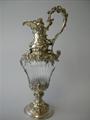 Antique Sterling Silver Gilt Mounted Crystal Ewer