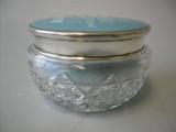 Art Deco Sterling & Enamel Powder Jar