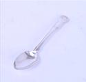 A George IV Hourglass pattern sterling silver dessert spoon