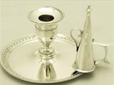 A Fine Antique Victorian English Sterling Silver Chamberstick