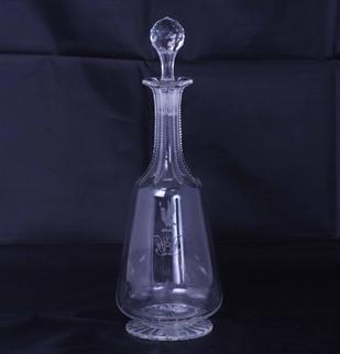 Armorial glass decanter