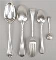An assembled Old English pattern table service