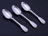 Three Geroge IV sterling silver table spoons