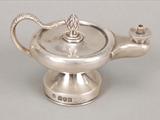 A late Victorian silver table lighter