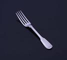 A Victorian fiddle and thread pattern sterling silver dessert fork