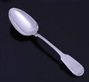 A William IV sterling silver fiddle pattern table spoon