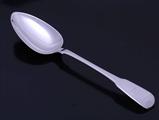 A George III sterling silver fiddle pattern table spoon