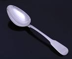 A George IV sterling silver fiddle pattern table spoon