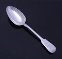 A William IV sterling silver fiddle pattern table spoon