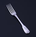 A Regency fiddle pattern sterling silver fork