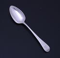 A George III sterling silver Old English pattern dessert spoon