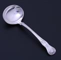 A George III Scottish sterling silver sauce ladle