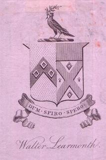 A 19th century Learmonth bookplate