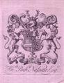 A late 18th century bookplate for the Hon Richard Nassau