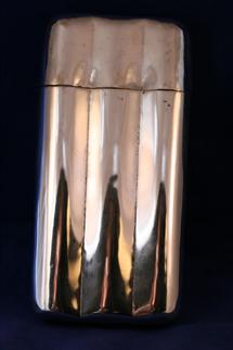 A silver plate cigar tube