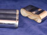 A silver plate cigar tube
