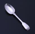 A William IV fiddle and thread pattern sterling silver table spoon