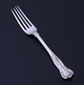 REGIMENTAL: An Edwardian King;s pattern sterling silver dessert fork