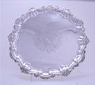 A George II sterling silver armorial salver