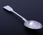 A Victorian fiddle pattern sterling silver table spoon