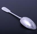 A Victorian fiddle pattern sterling silver table spoon